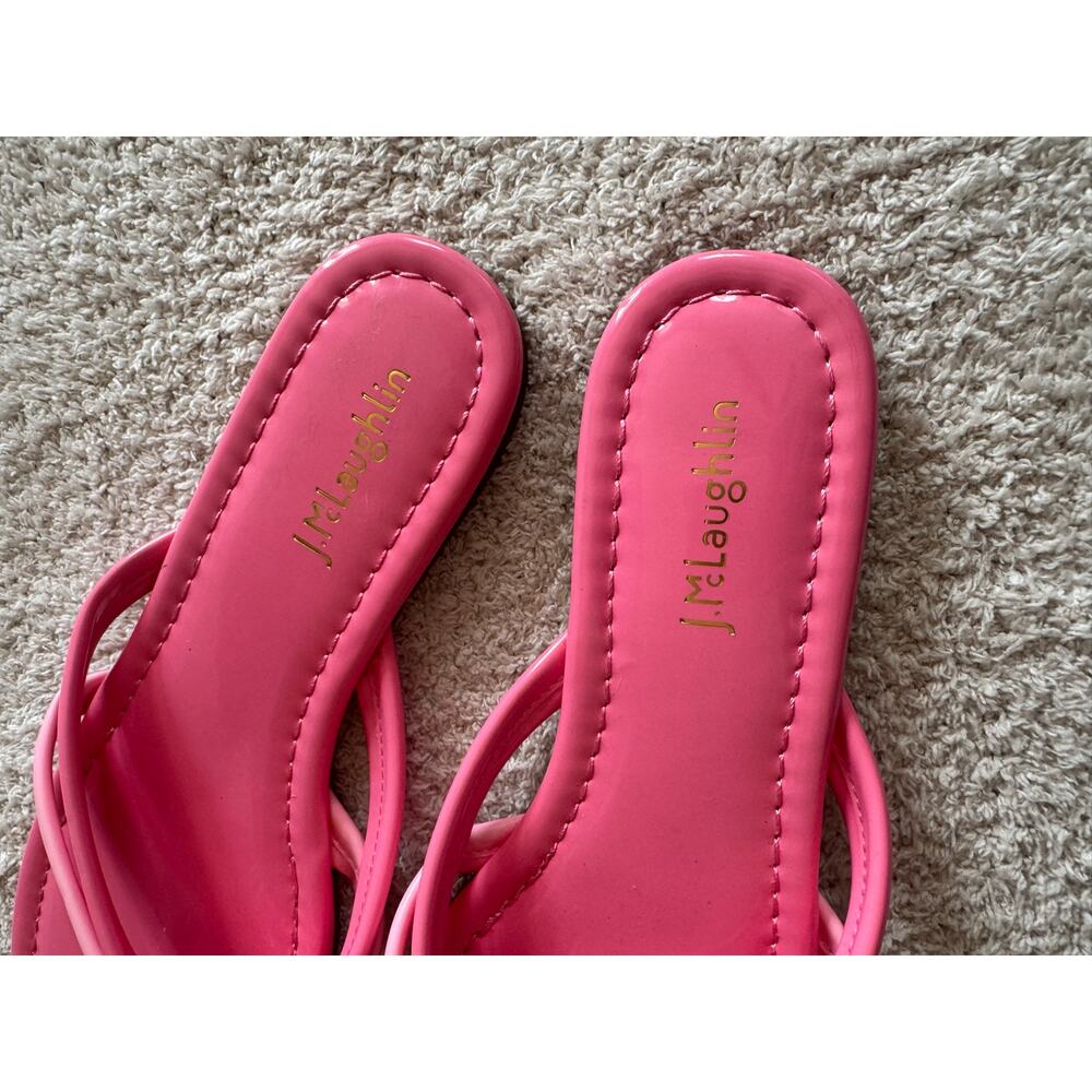 J. McLaughlin pink Caitlin thong sandals size 10 - Picture 3 of 7